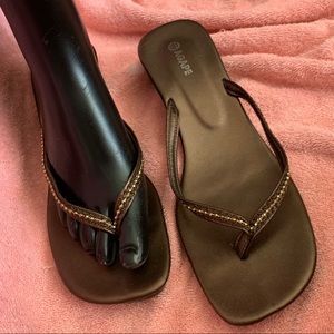 “AGAPE” Bronze W/Gold Sandals